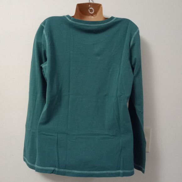 Bit & Bridle Green Horse Floral Western Equestrian n Print Long Sleeve T Size L - Picture 2 of 7